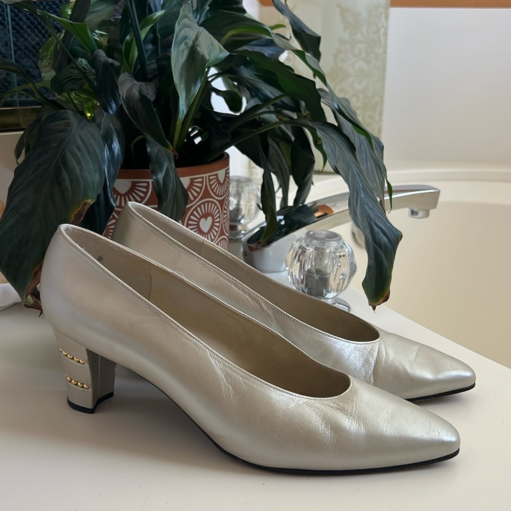 Stuart Weitzman Silver Heels